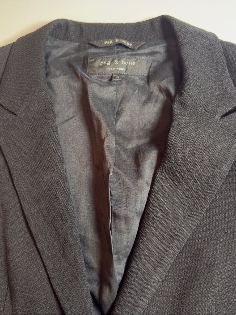 rag & bone Black Tailored Single-Button Blazer Jacket Made in USA Size 8 - Picture 5 of 14